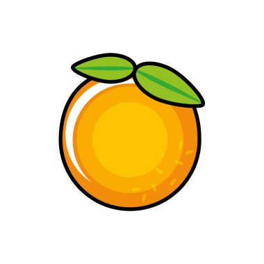 taze turuncu turunçgil meyve simgesi