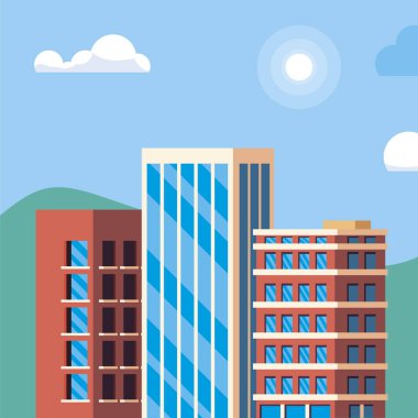 kamp alanında kentsel binalar