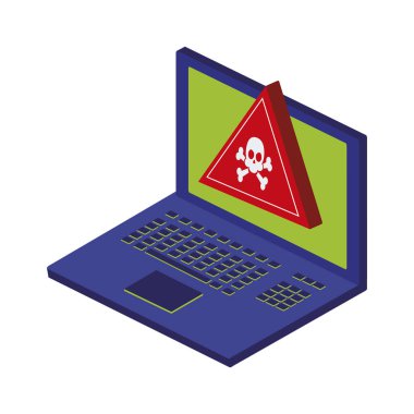 uyarı sinyali ile dizüstü bilgisayar