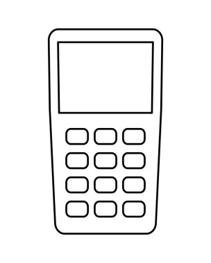 dataphone aygıtı izole simgesi