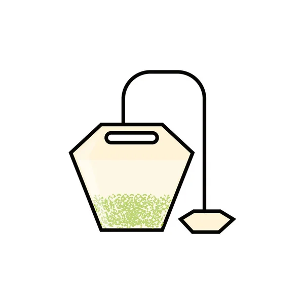 Bolsa de hierba de té aislado icono — Archivo Imágenes Vectoriales