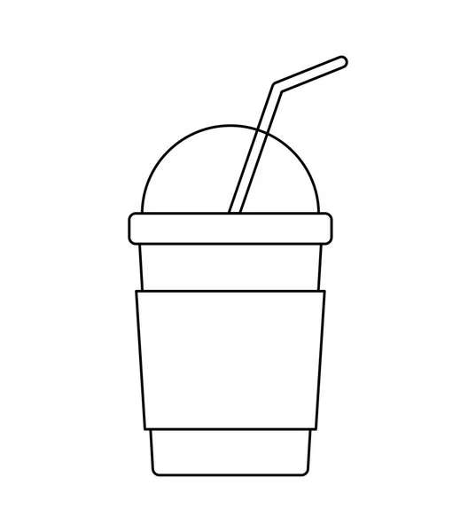 Delizioso milkshake icona isolata — Vettoriale Stock