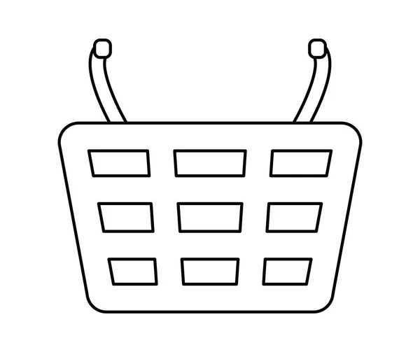Shopping basket isolated icon — Stock Vector