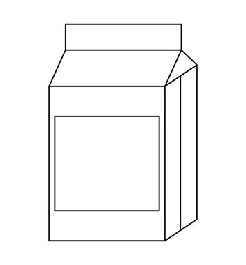 süt kutusu izole simgesi