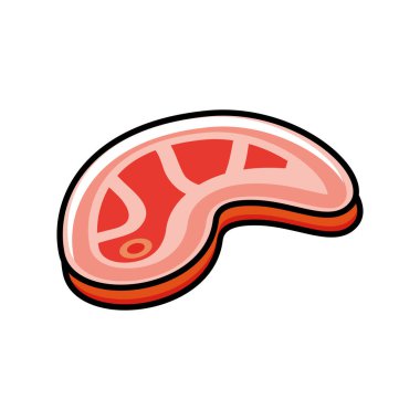 taze et biftek izole simgesi