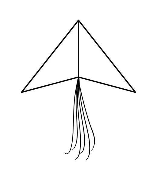 Kite vliegende geïsoleerde pictogram — Stockvector