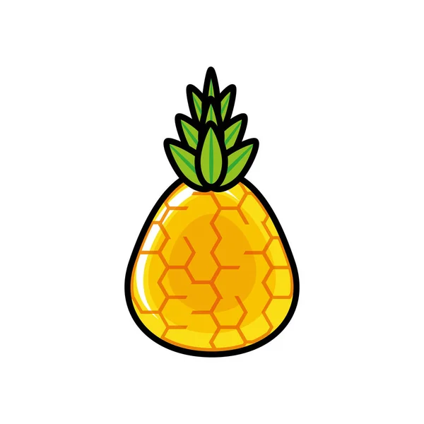 Verse ananas fruit pictogram — Stockvector