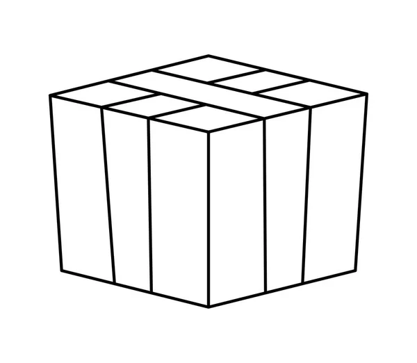 Boîte carton icône isolée — Image vectorielle