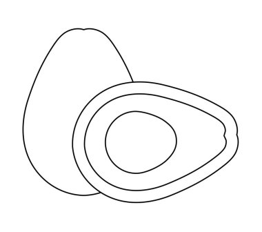 taze avokado sağlıklı izole simgesi