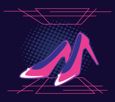 kadın retro tarzı topuklu ayakkabı