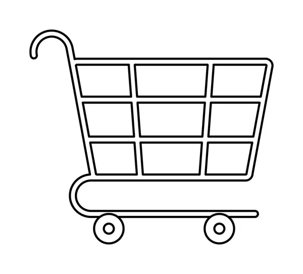 Carrito de compras icono aislado — Archivo Imágenes Vectoriales