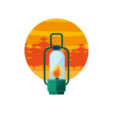 gaz lambası izole simgesi