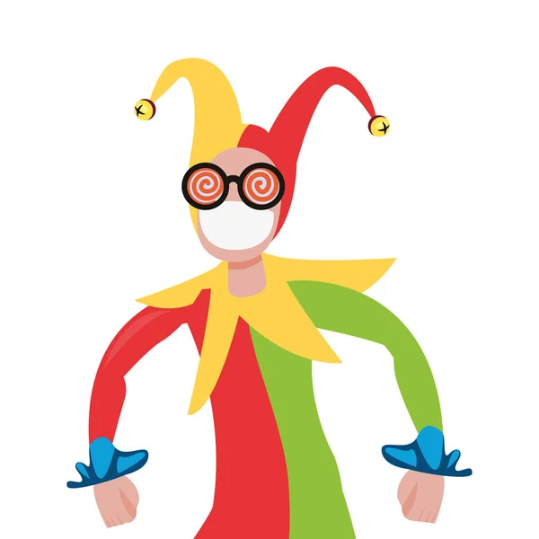 Cheerful jester comic — Stock Vector