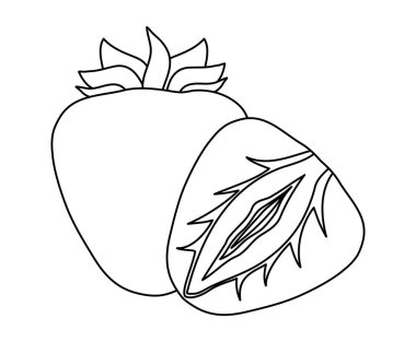 sağlıklı çilek meyve ve dilim