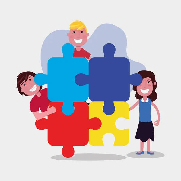 Campagne de la journée de l'autisme — Image vectorielle