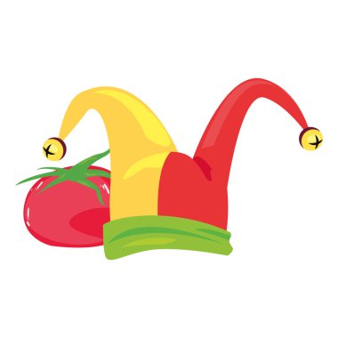 Nisan bir şapka ve domates