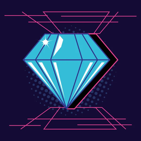 Diamant gem geïsoleerde pictogram — Stockvector