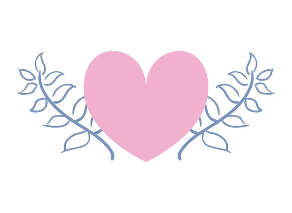 Любовь романтические цветы сердца — стоковый вектор