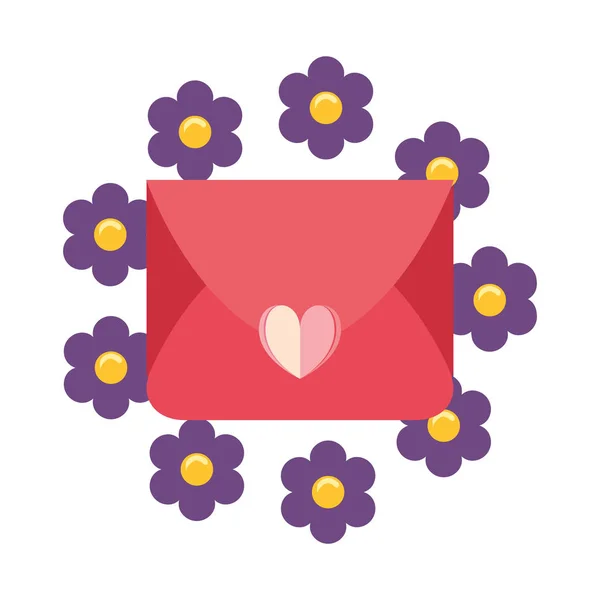Mensagem de correio amor —  Vetores de Stock