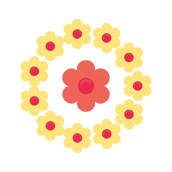 Цветы венок цветочный — стоковый вектор