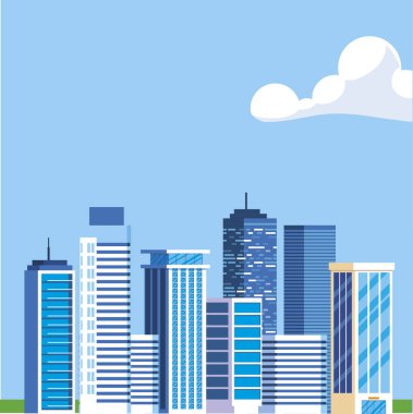 binalar metropolis cityscape sahne