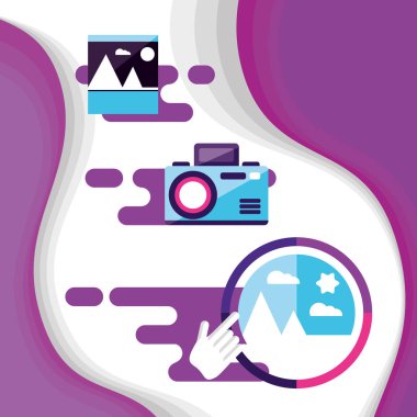 fotoğraf kamera ile Sosyal Medya simgeler