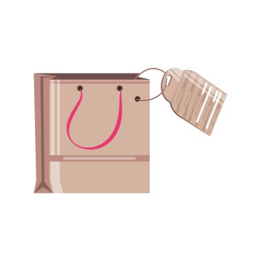 etiketiyle ticari alışveriş çantası