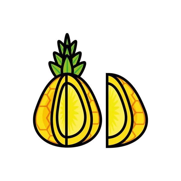 Taze ananas meyve simgesi — Stok Vektör