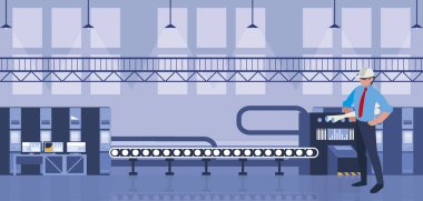 Fabrika işyeri zarif mühendisi