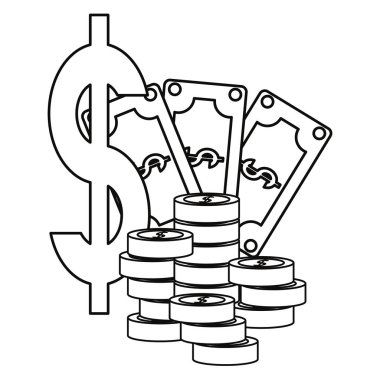 paralar yığılmış banknotlar