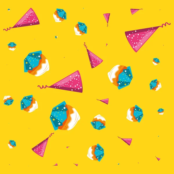 hediye kutuları ile tatlı cupcakes paterni