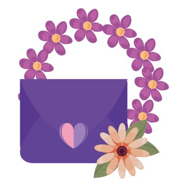 romantik posta çiçekler