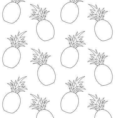 taze ananas meyve deseni