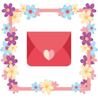 romantik posta çiçekler