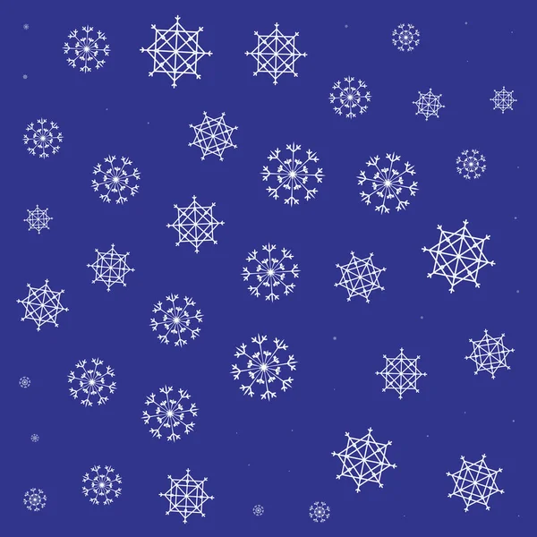 Pattern of snowflakes icons — Stock Vector