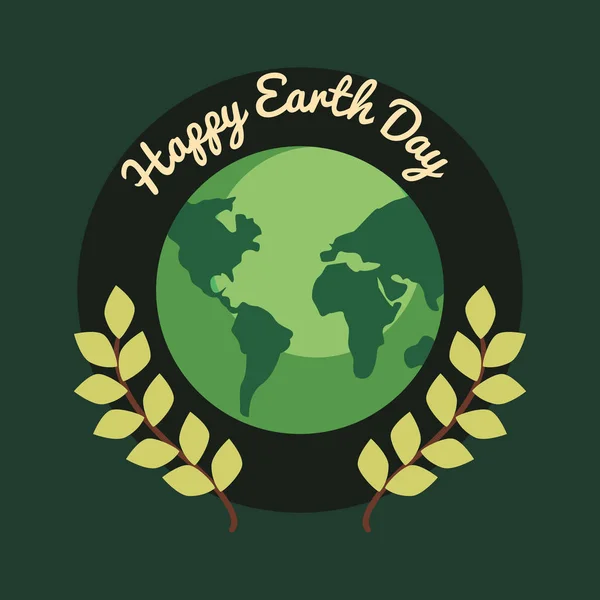 Happy earth day — Stock Vector