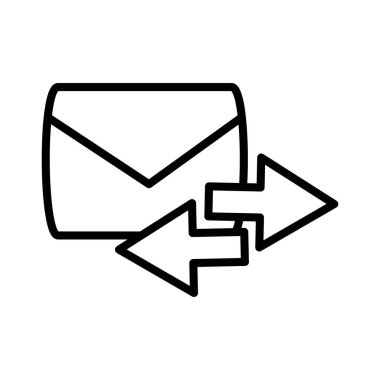 Zarf posta izole simgesi