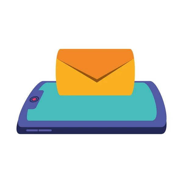 Smartphone avec enveloppe mail — Image vectorielle