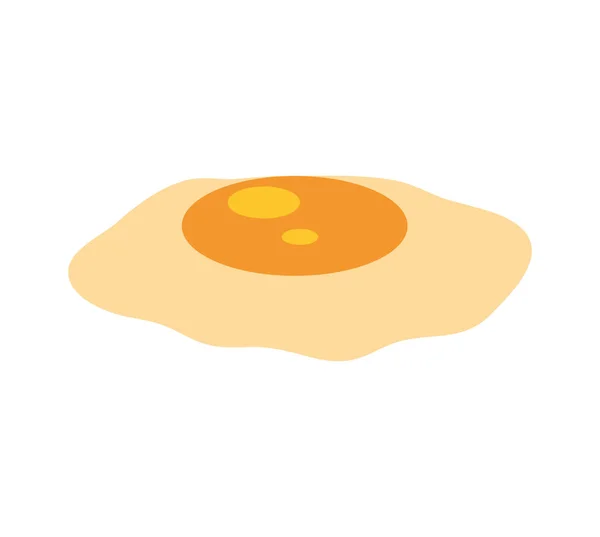 Delicious fried egg isolated icon — Stock Vector