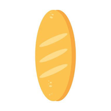 lezzetli Fransız ekmeği izole simgesi