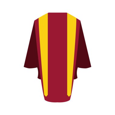 Mezuniyet elbisesi izole simgesi