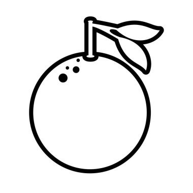 taze turuncu meyve izole simgesi