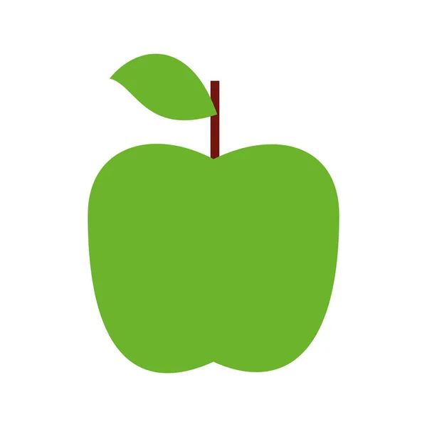 Ikona na białym tle owoce świeże jabłko — Wektor stockowy