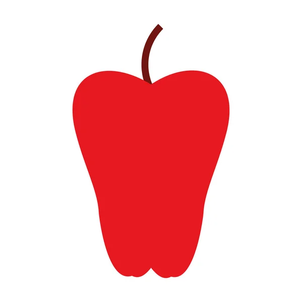 Icône isolée de paprika frais — Image vectorielle