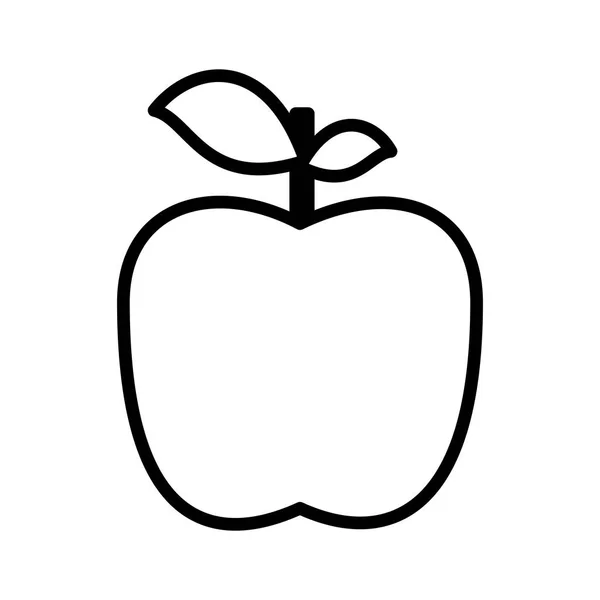 Fruits de pomme frais icône isolée — Image vectorielle