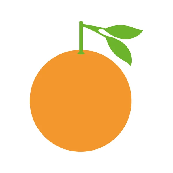 Φρέσκα φρούτα πορτοκαλί εικονίδιο απομονωμένες — Διανυσματικό Αρχείο