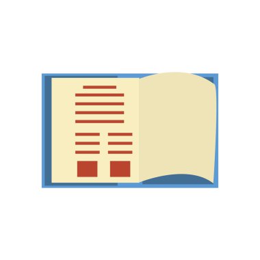 Açık Notebook okul simge izole