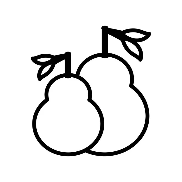 Fruta de peras frescas icono aislado — Archivo Imágenes Vectoriales