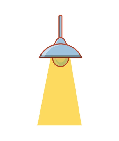 Lámpara de casa colgando icono aislado — Vector de stock