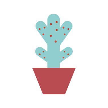 Tencere simgesinde kaktüs bitkisi